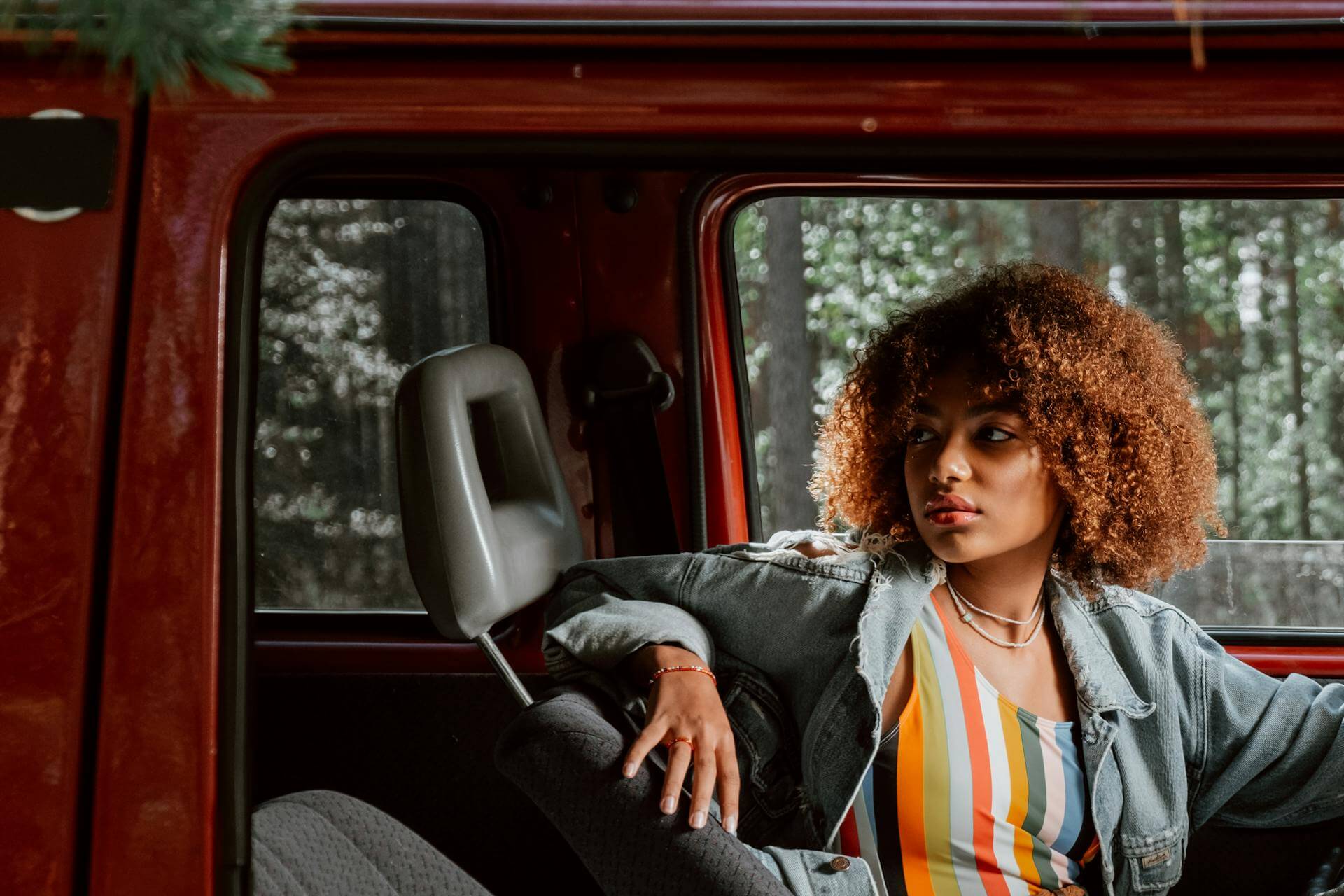 A girl behind the wheel